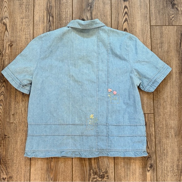 Vintage Koret City Blues embroidered denim button-down shirt Cottagecore - Picture 8 of 12